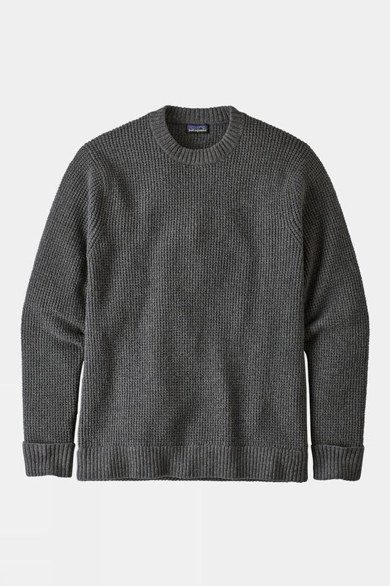 Patagonia Mens Recycled Wool Sweater Dk Grey Size