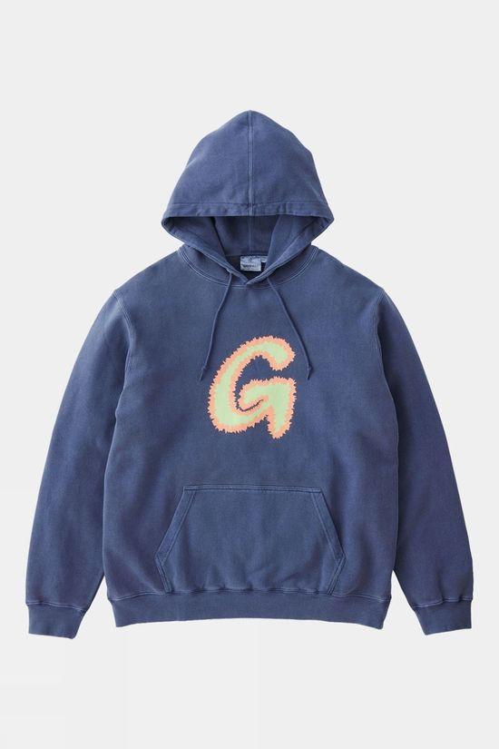 Gramicci Mens Fuzzy G-Logo Hoodie Dk Blue Size