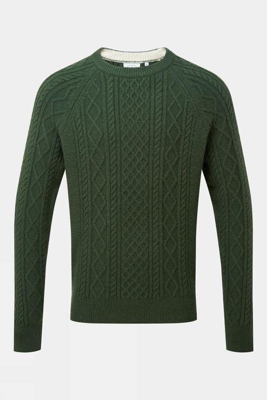 Passenger Mens Sandbar Cable Jumper Dk Green Size