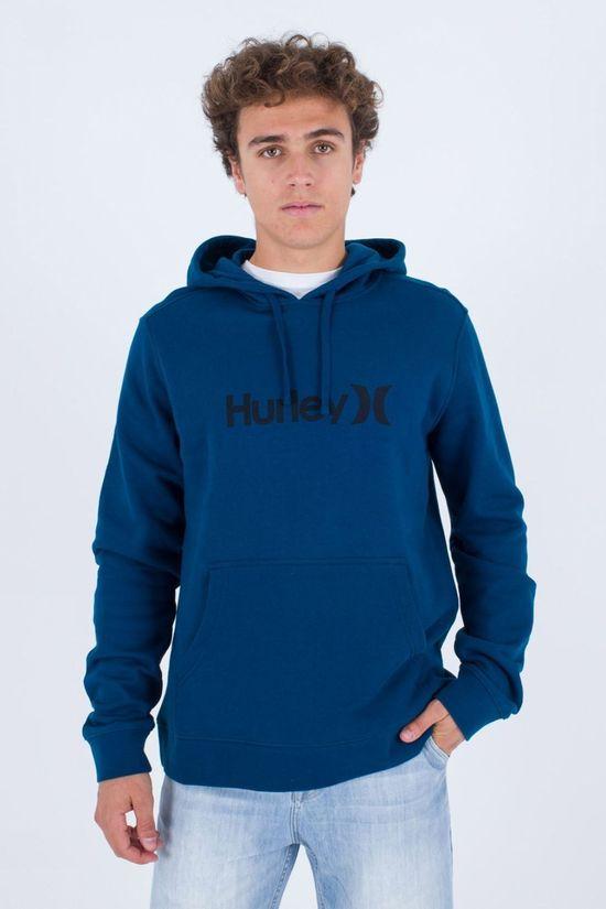 Hurley Mens O&O Solid Core Hoodie Mid Blue Size