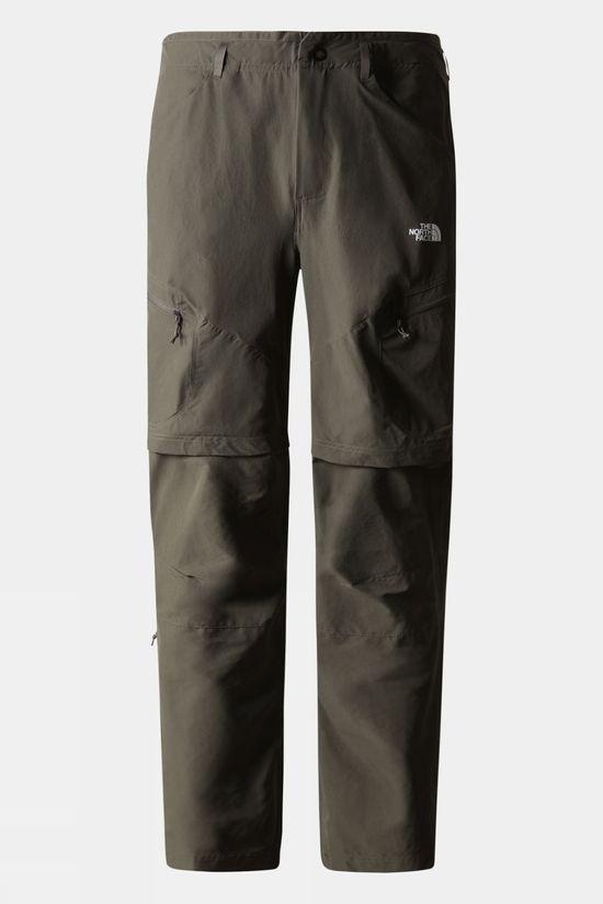 The North Face Mens Exploration Convertible Tapered Trousers Khaki Size