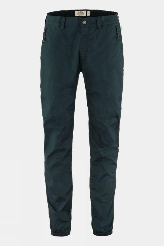 Fjallraven Mens Vardag Trousers - Regular Dk Blue Size 37"