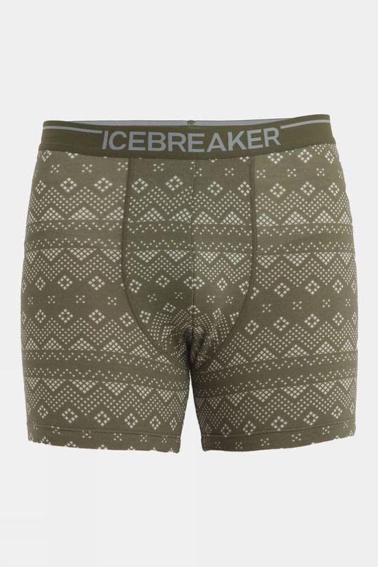 Icebreaker Mens Merino 150 Anatomica Boxers - First Snow Khaki Size