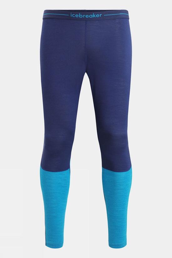 Icebreaker Mens 150 ZoneKnit Leggings Bright Blue Size