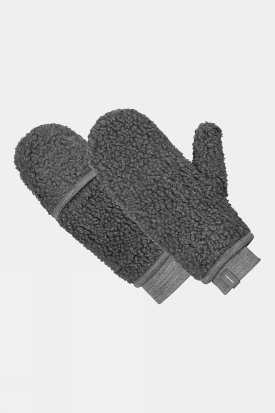 Icebreaker Unisex RealFleece Merino High Pile Mittens Dk Grey Size