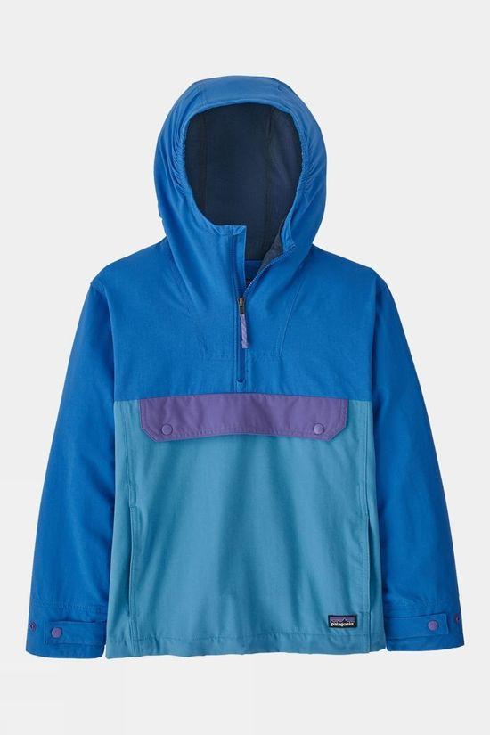 Patagonia Kids Isthmus Anorak Pullover Mid Blue Size