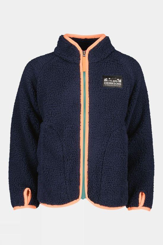 Didriksons Kids Gibbs Full Zip Fleece Top Navy Size