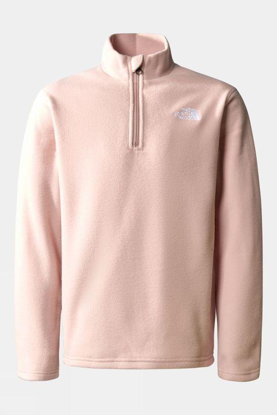 The North Face Kids Glacier 1/4 Zip Fleece Mid Pink Size