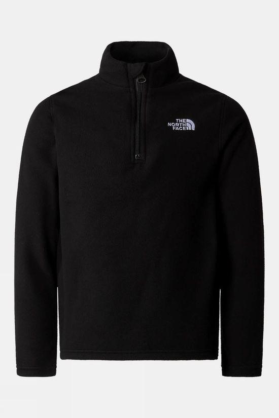 The North Face Kids Glacier 1/4 Zip Fleece Black Size