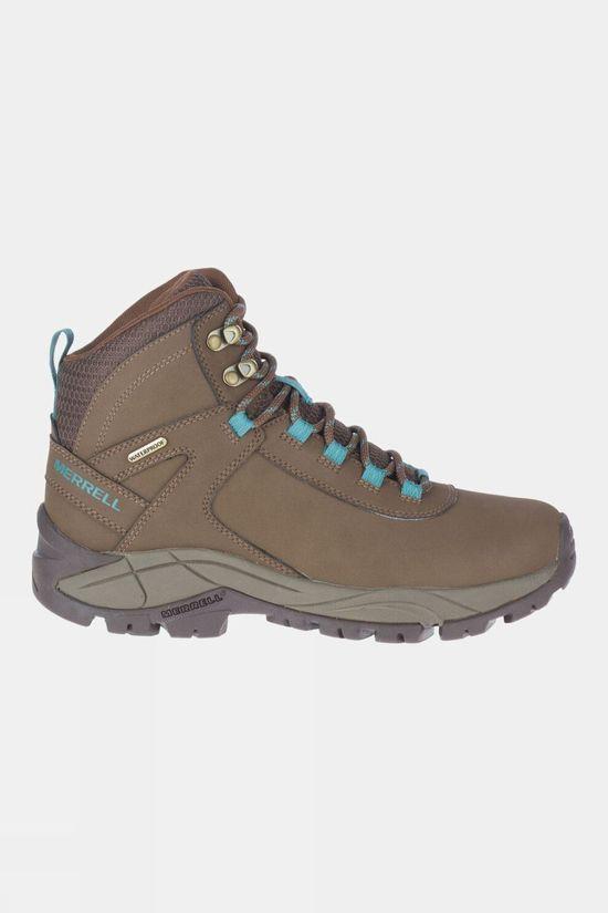 Merrell Womens Vego Mid Leather Waterproof Boots Brown Size