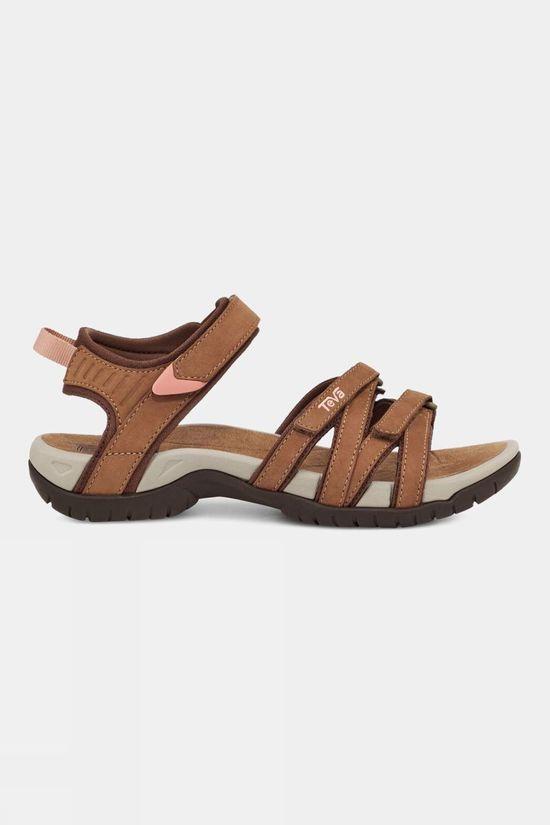 Teva Womens Tirra Leather Sandals Lt Brown Size