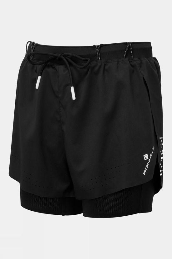 Ronhill Womens Tech Distance Twin Short Running Shorts Black Size