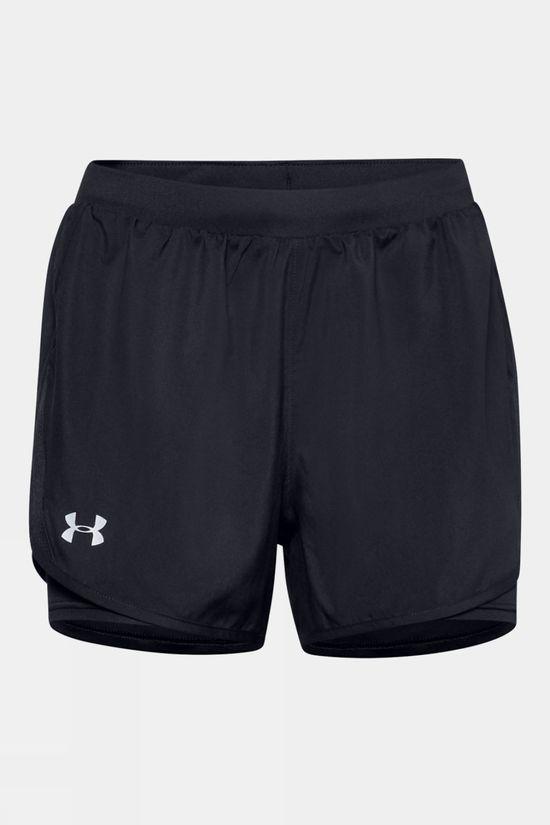 Under Armour Womens Fly By 2.0 2-In-1 Running Shorts Black Size