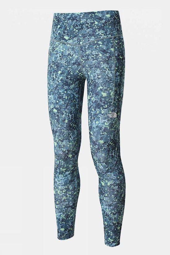 The North Face Womens Printed Midline High-Rise Pocket 7/8 Tights Navy Size