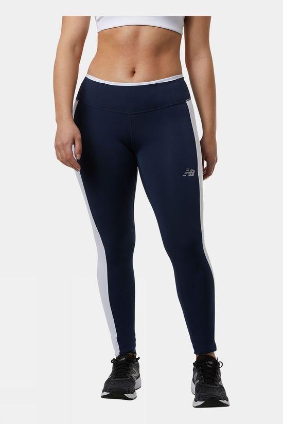 New Balance Womens Accelerate Running Tights Navy Size