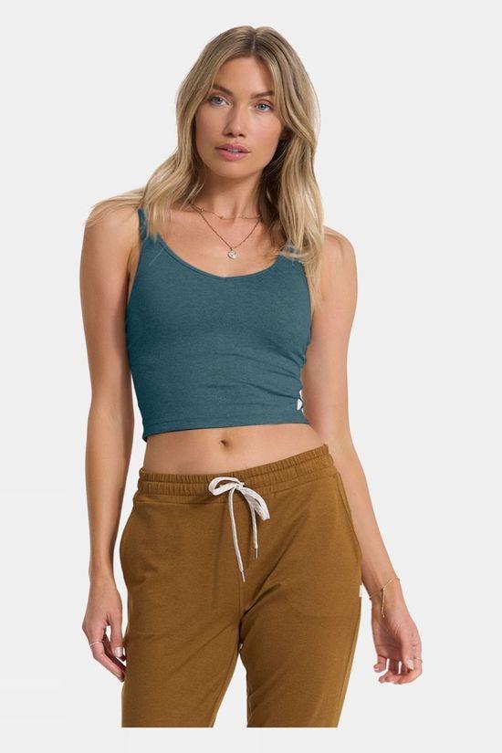 Vuori Womens Halo Performance Crop Top Dk Grey Size