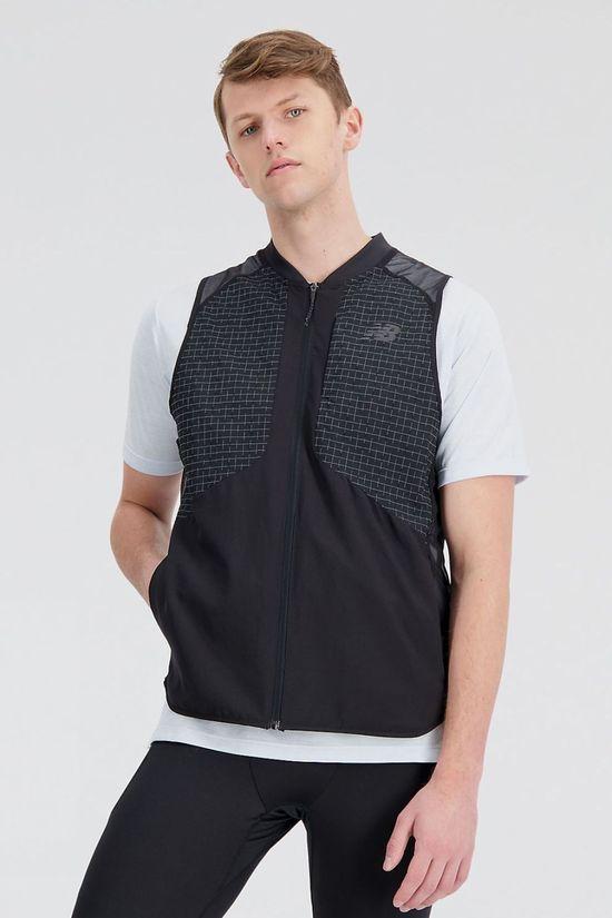 New Balance Mens Impact Run Luminous Packable Vest Black Size