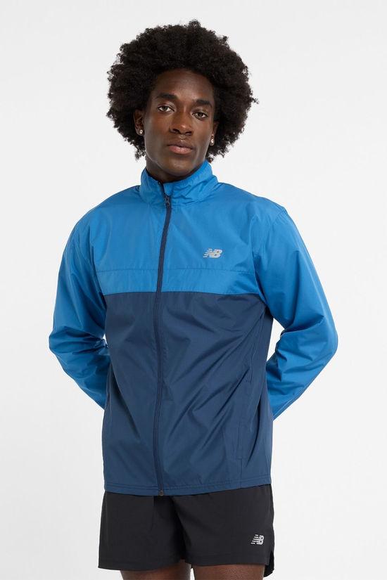 New Balance Mens Run Jacket Blue Size