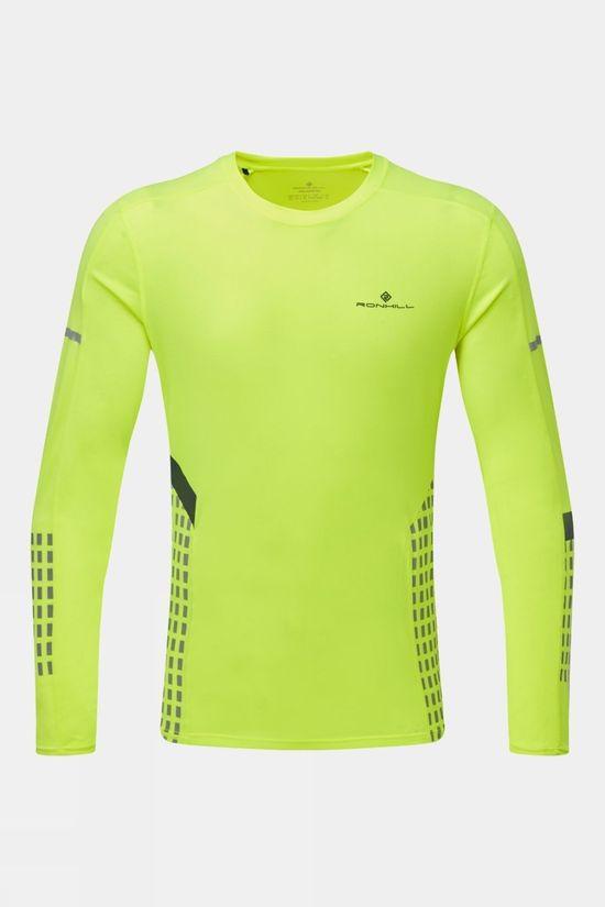 Ronhill Mens Afterhours Long Sleeve Top Yellow Size