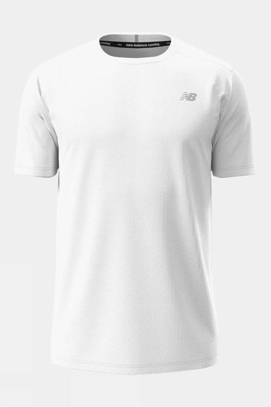 New Balance Mens Core Run T-Shirt White Size