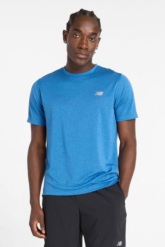 New Balance Mens Athletics T-Shirt Blue Size