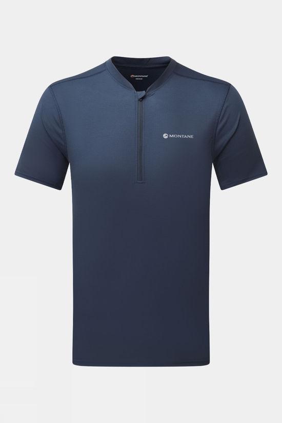 Montane Mens Dart Nano Zip Tee Dk Blue Size