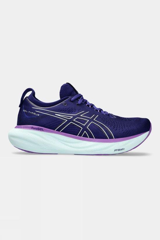 Asics Womens Gel-Nimbus 25 Shoes Dk Blue Size