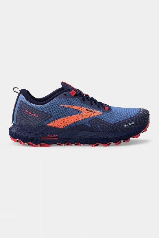 Brooks Womens Cascadia 17 GTX Shoes Navy Size