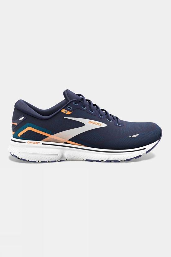 Brooks Mens Ghost 15 Shoes - Wide Navy Size