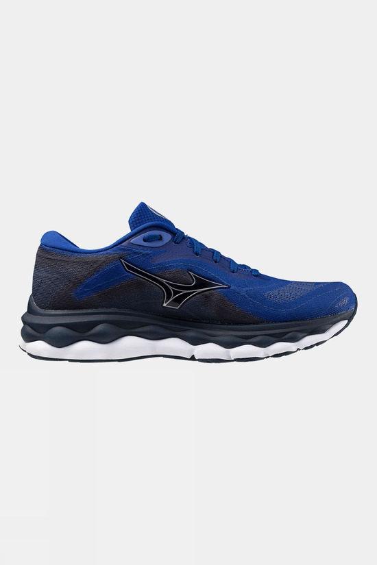 Mizuno Mens Wave Sky 7 Shoes Mid Blue Size