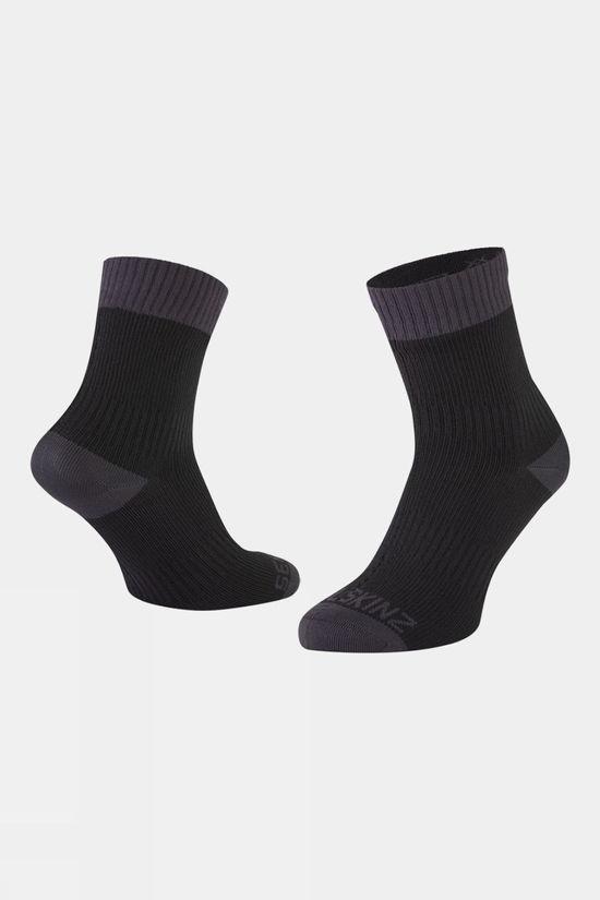 Sealskinz Wretham Waterproof Warm Weather Ankle Length Socks Black Size