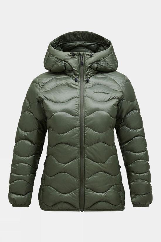 Peak Performance Womens Helium Down Hood Jacket Green Size