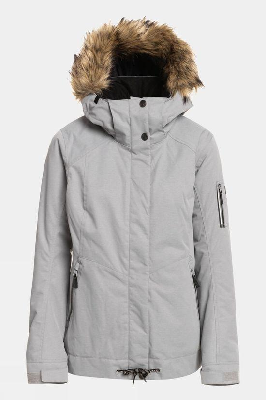 Roxy Womens Meade Snow Jacket Mid Grey Size