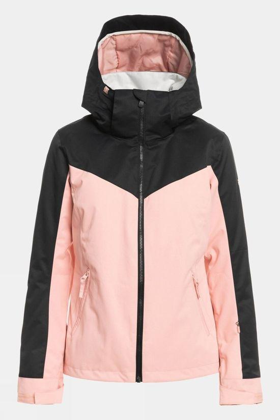 Roxy Womens Free Jet Block Snow Jacket Mid Pink Size