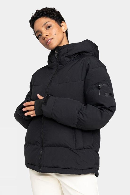 Roxy Womens Alofted Puffy Ski Jacket Black Size