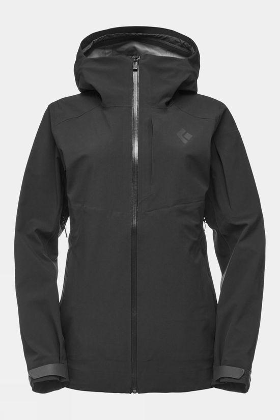 Black Diamond Womens Recon Stretch Shell Ski Jacket Black Size