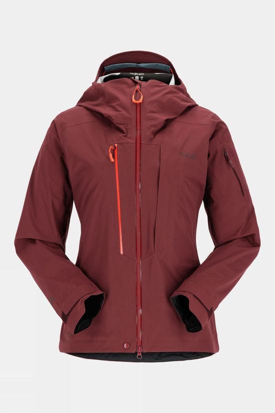 Rab Womens Khroma Kinetic Ski Jacket Maroon Size