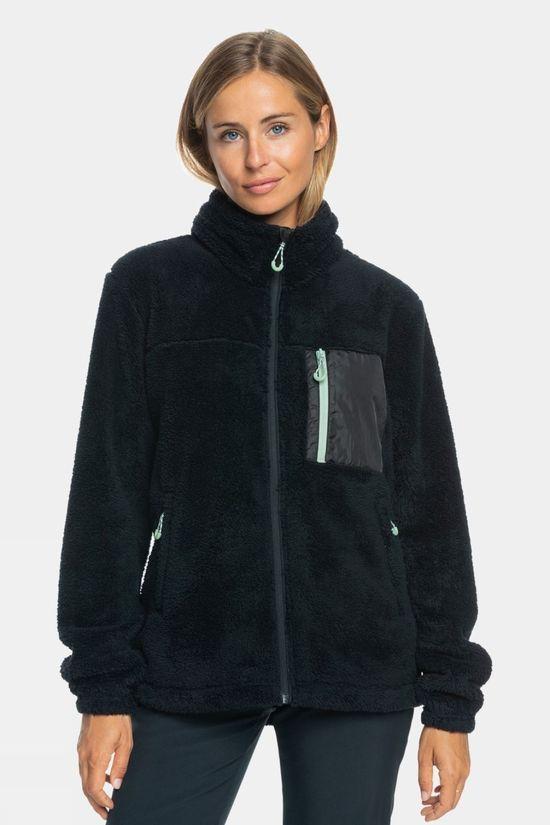 Roxy Womens Alabama Full Zip Fleece Black Size