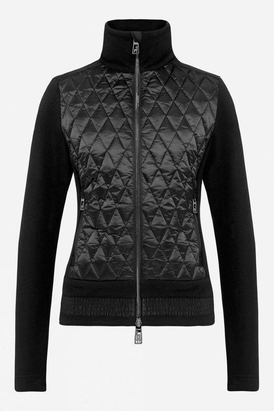 Toni Sailer Sports Womens Lillie Quilted Ski Top Black Size 14