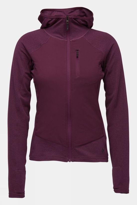 Black Diamond Womens Coefficient Lt Hybrid Hoody Jacket Purple Size