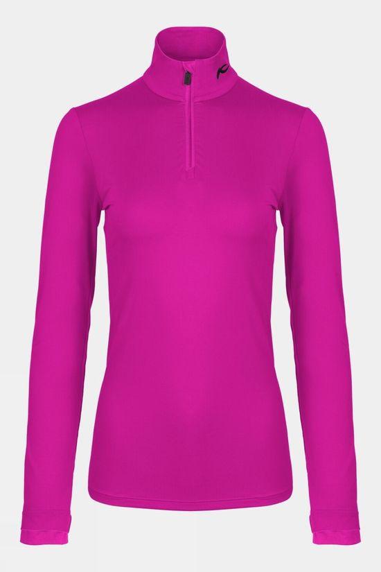 Kjus Womens Feel Half-Zip Midlayer Deep Pink Size