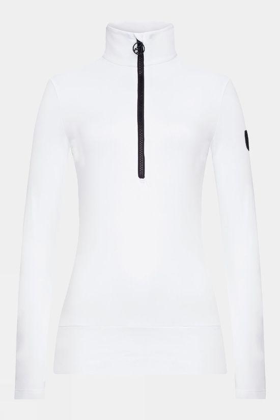 Toni Sailer Sports Womens Wieka Half Zip Top White Size 14