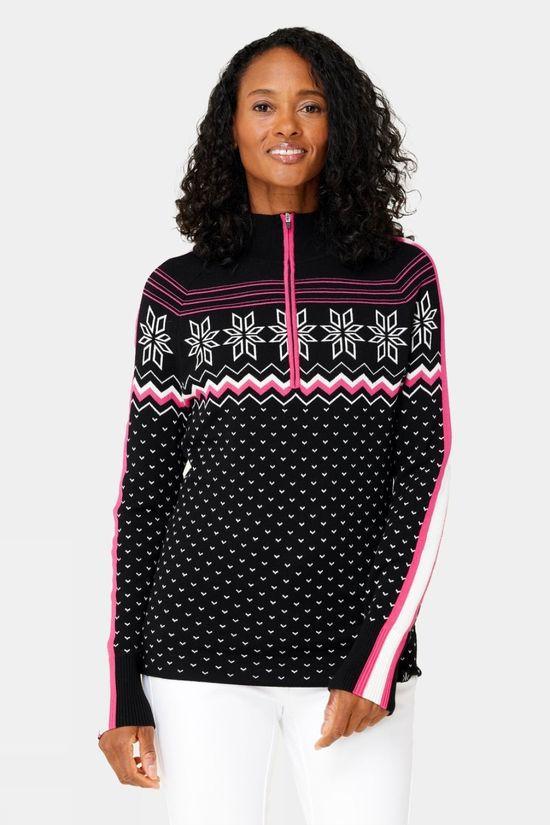 Krimson Klover Womens Snowhut Sweater Black Size