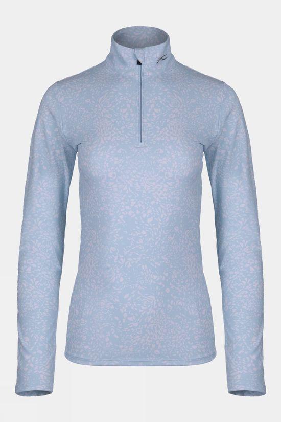 Kjus Womens Motion Print Half-Zip Midlayer White Size