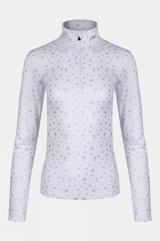 Kjus Womens Motion Print Half-Zip Fleece White Size