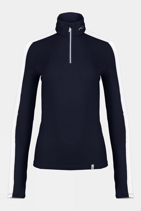 Kjus Womens Race 2.0 Half-Zip Midlayer Top Blue Size