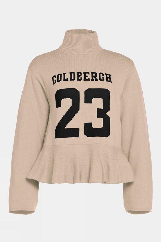 Goldbergh Womens Dangle Knit Sweater Beige Size