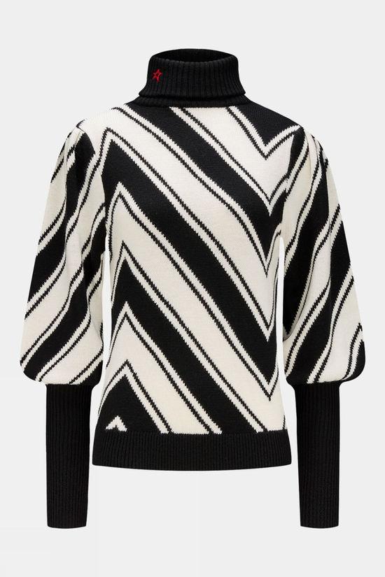 Perfect Moment Womens Chevron Sweater Black Size