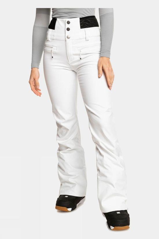 Roxy Womens Rising High Ski Pants White Size