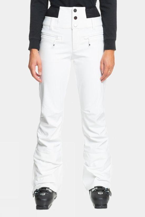 Roxy Womens Rising High Ski Pants - Regular White Size